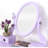Purple Wood Makeup Vanity Table And Stool With 3 Storage Drawers Adjustable Mirror Exquisite Elegance-1743520501