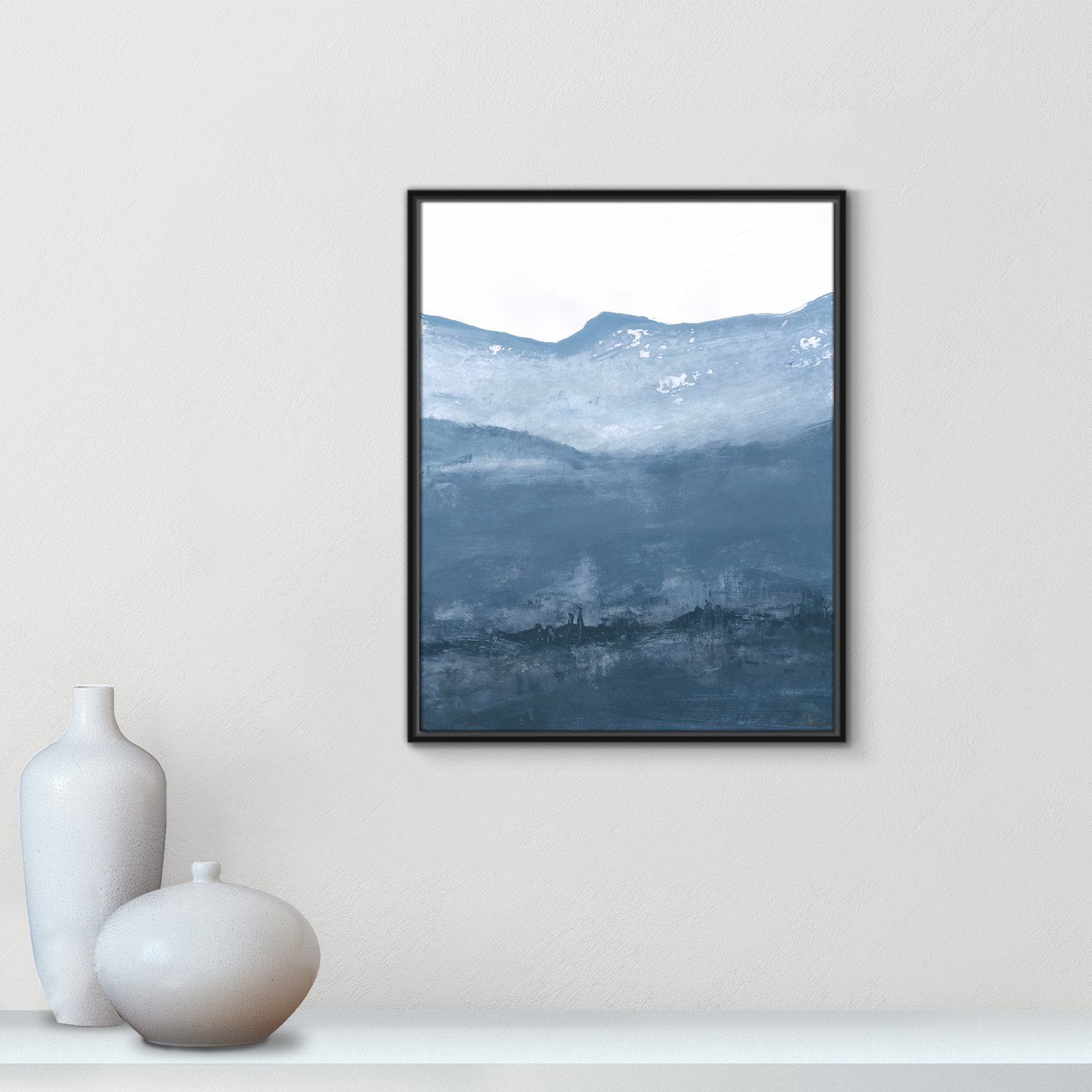 Roni "Into the Blue Horizon 1" Print by Filippo Ioco, Black, 29.5" H x 23.5" W