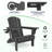 Dalson 5-Piece Plastic Adirondack Chair Set with Side Table and Ottomans-98222881