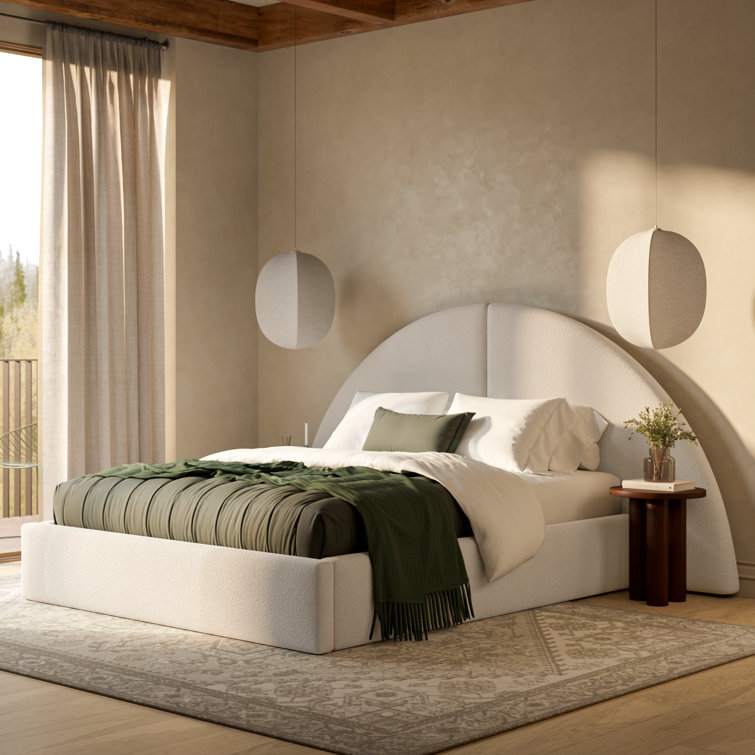 Kulyu Extended Arch Headboard Boucle