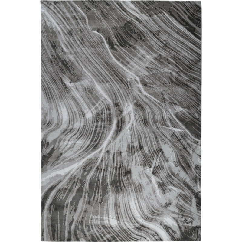 David Rockwell Falls Graphite Area Rug, Rectangle 7' x 10'