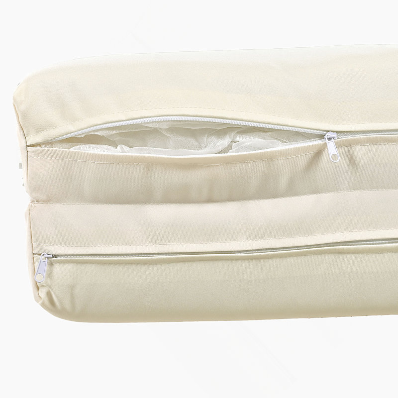 Lit de bronzage d'extérieur avec rideaux, Fort High Com, adapté à de multiples cas de figure, Beige