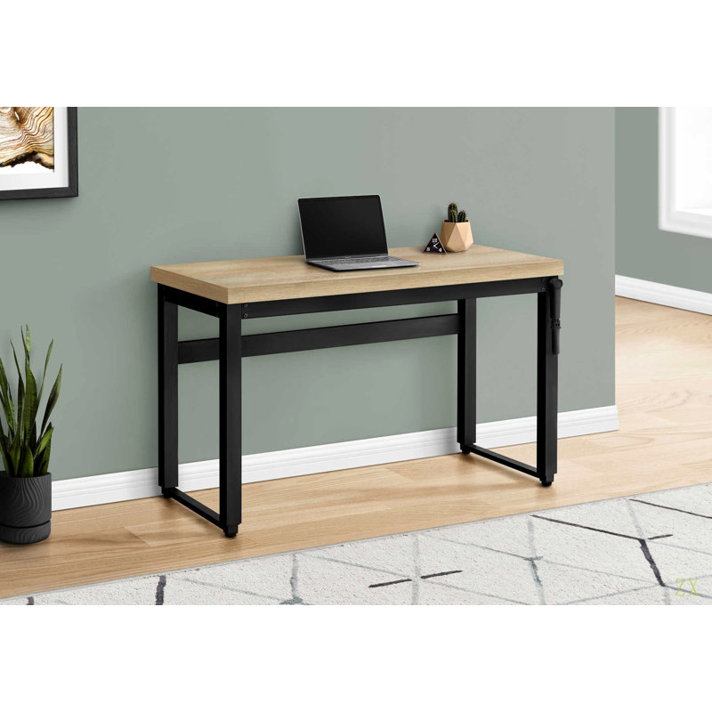Bureau d'ordinateur, bureau personnel, debout, réglable, L 48 po, travail, stratifié pour ordinateur portable, métal, contemporain, moderne