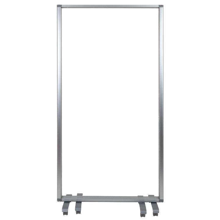 FDP-12793 Clear 3/16 Clear Acrylic Mobile Room Divider with