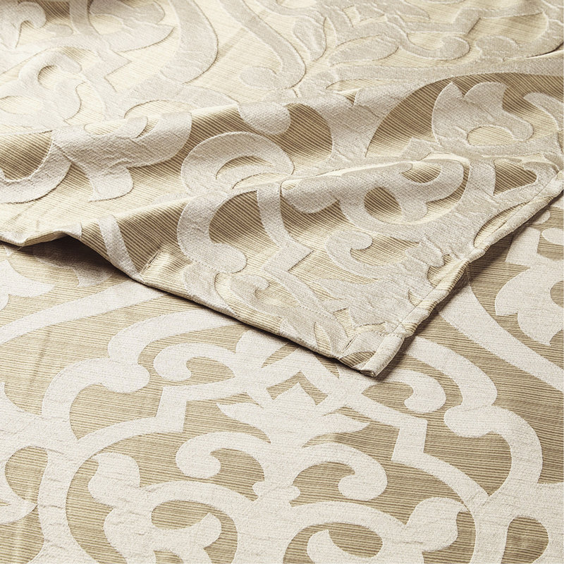 Jacquard Shower Curtain, Tan/Ivory