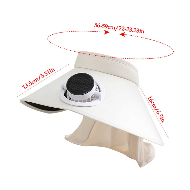 Casque de protection solaire Kondieu, White