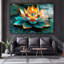 Décoration murale en verre trempé style lotus-196863338