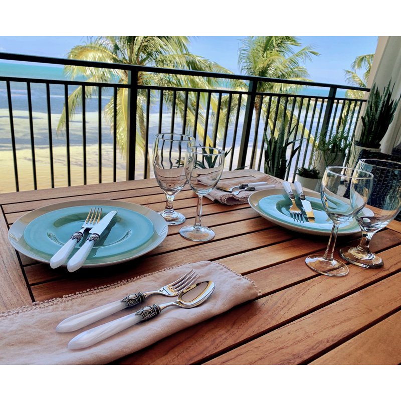 Oxford 5 - Piece Stainless Steel Flatware Set - Service for 1, Tortoise Shell 