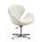 Raspberry Wool Blend Upholstered Swivel Balloon Chair-1773073058