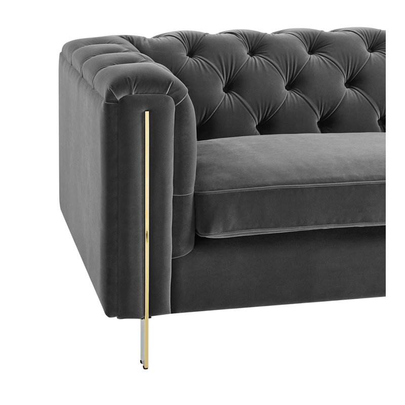 Causeuse Charlene, Gris foncé