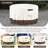 Outdoor Round Table Cover Waterproof Patio Furniture Covers,Patio Round Table Chair Set Covers - 62" Dia x 27" H, Beige and Brown