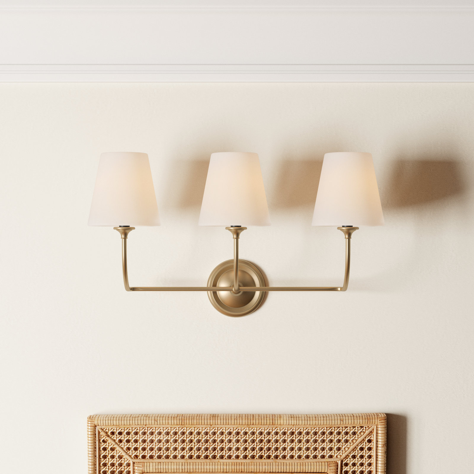 Gable 3 Light Frosted Dimmable Vanity Light