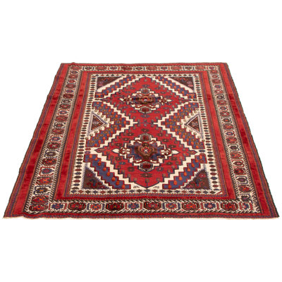 Mackenlie One-of-a-Kind 6'9" X 8'10" 1990s Wool Area Rug in Dark Red