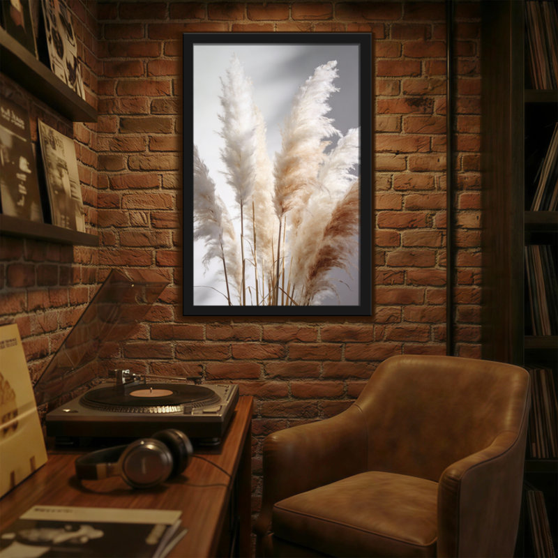 Plantes et fleurs, fond d'herbe de pampas blanc doux, H 36 po x l 24 po