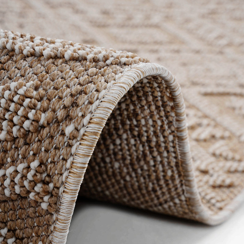 Tapis d'intérieur / extérieur naturel / traditionnel, collection, Rectangle 6 pi 7 po x 7 pi 9 po