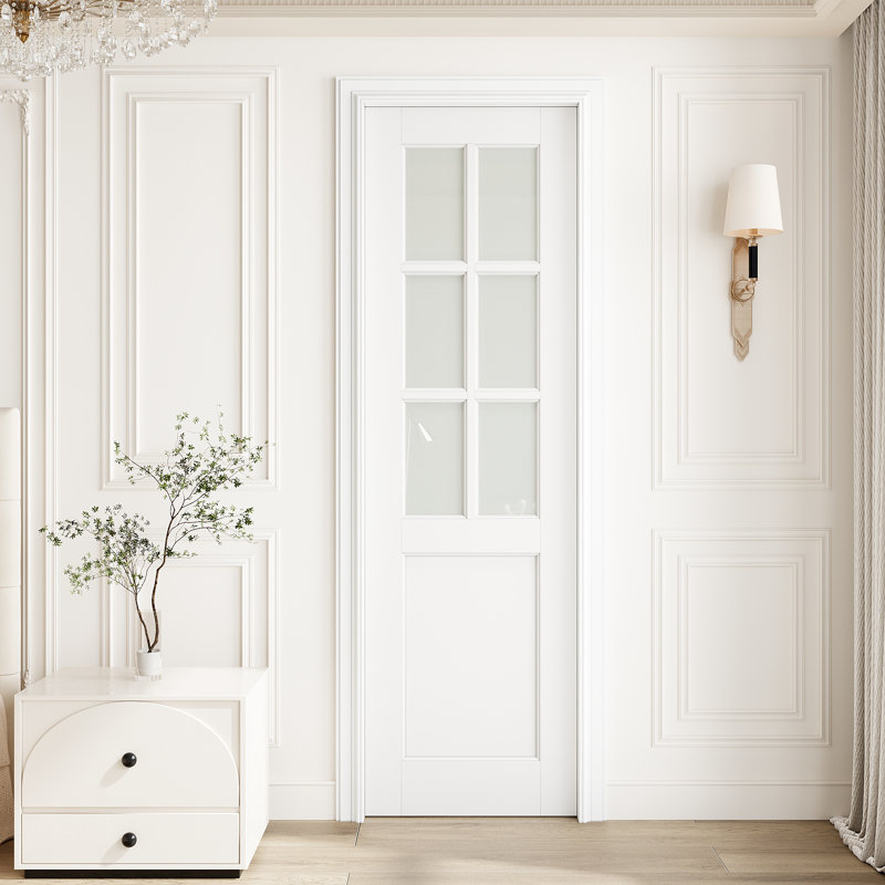 Porte intérieure en verre givré 6-Lite, 24 po x 80 po