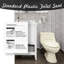 Siège de toilette allongé avec charnières réglables en plastique os, taille standard-52989306