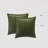Terran Velvet Cotton Euro Sham Cover Green-116554277