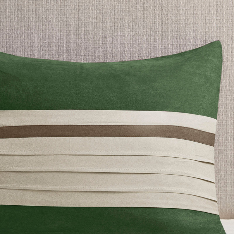 7 PC Pieced Comforter Set Green