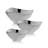 Nambé Tri Corner Small Serving Bowl