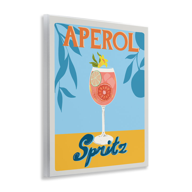 Art mural tropical Aperol Spirz, conception par Jo Reid