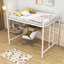 Lit mezzanine double en métal avec bureau Renata-455664742