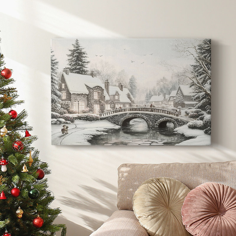 Art des Fêtes de Noël - Toile tendue avec châssis - Série 3-XC III, H 12 po x l 18 po