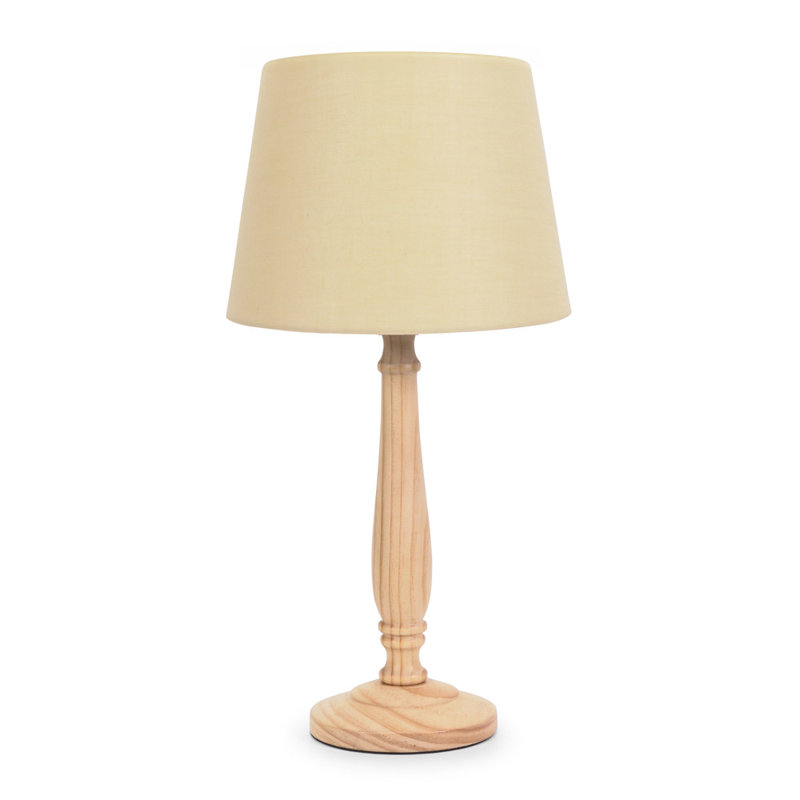 Annum Wood Table Lamp, Natural, Beige, No