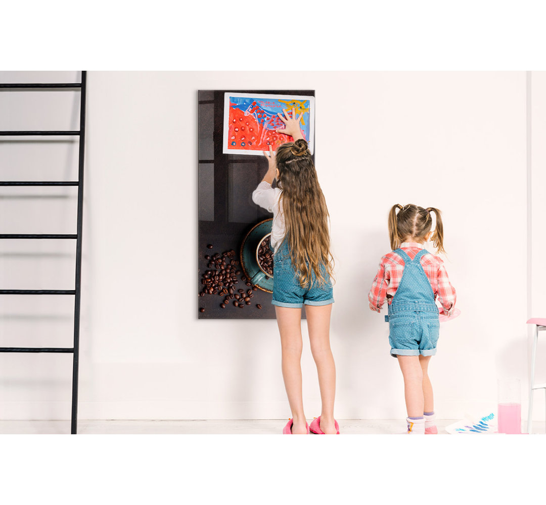Magnetic Memo Board Whiteboard - 60 x 120 cm - With Marker and Magnets - Colorful powder