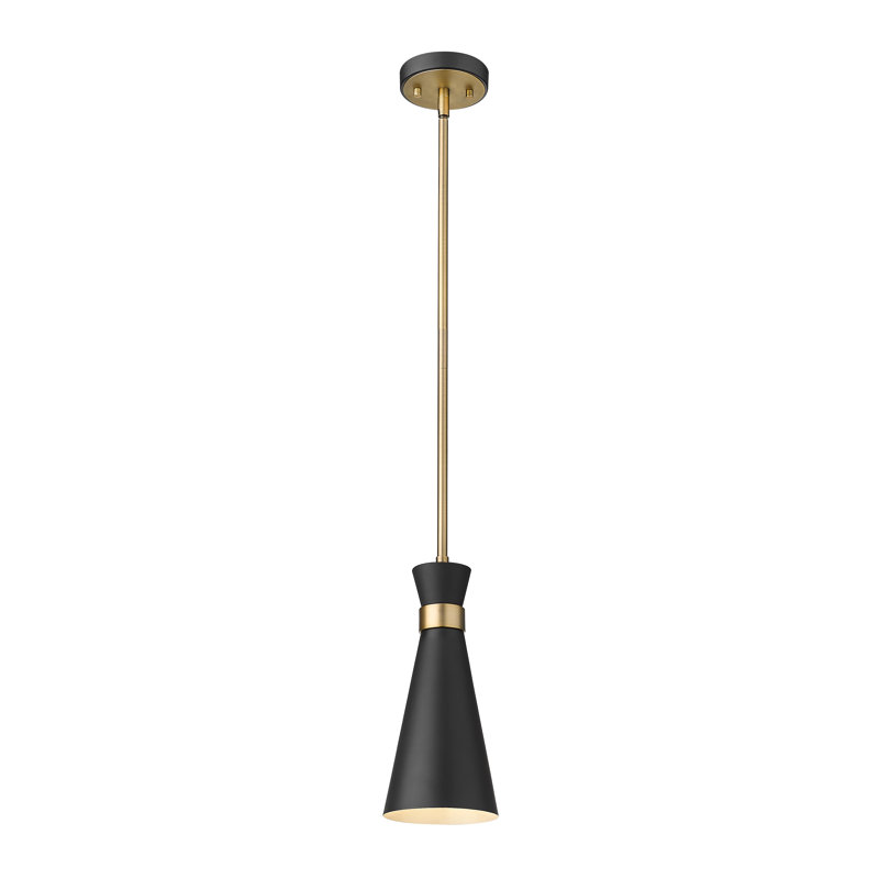 Luminaire suspendu à 1 lumière, Laiton héritage, H 16,75 po x l 8 po x P 8 po