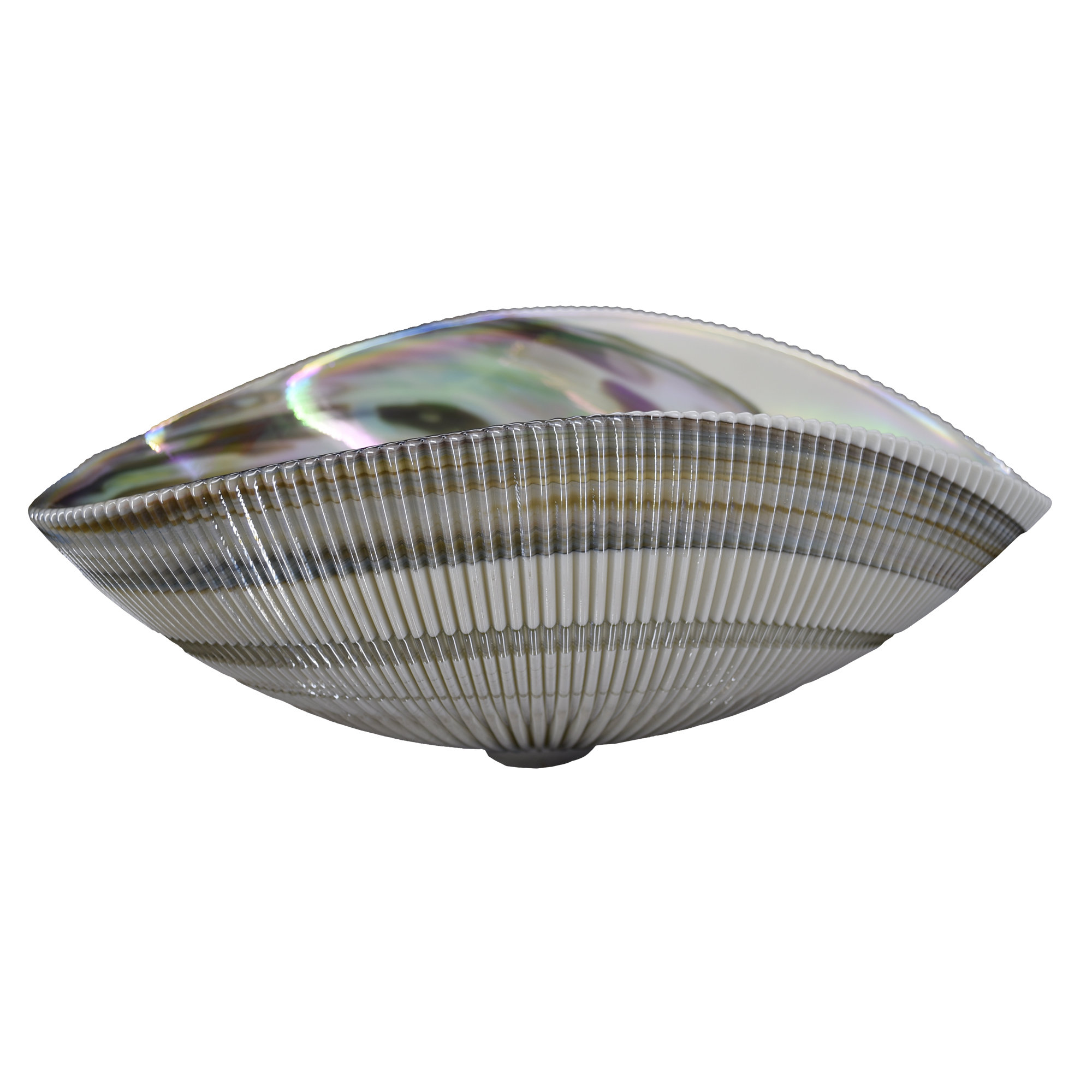 Amalfi Murano Glass Handmade Vessel Bathroom Sink, Abalone