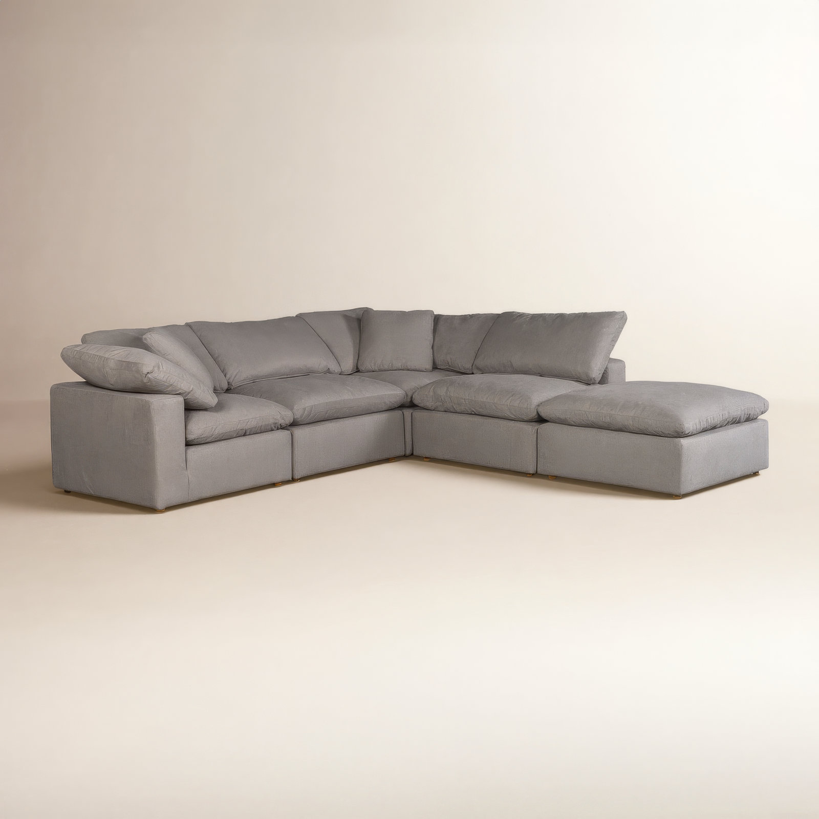 Armand 5 - Piece Performance Fabric Modular Sectional, Gray