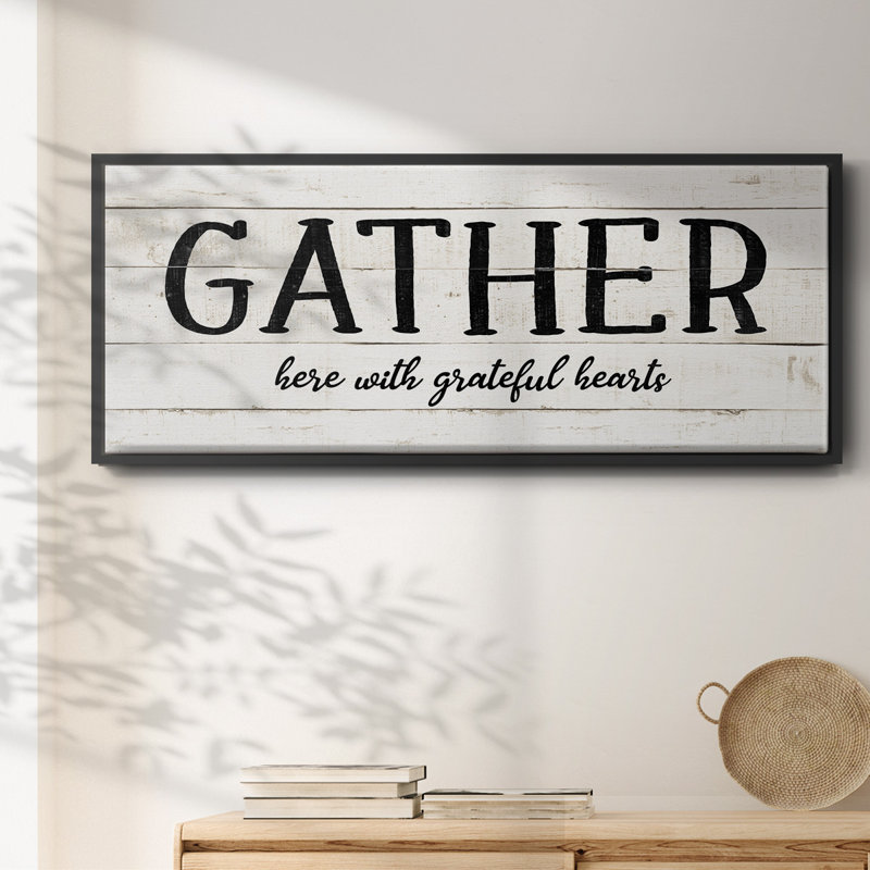 Gather- Framed Canvas, 20" H x 50" W