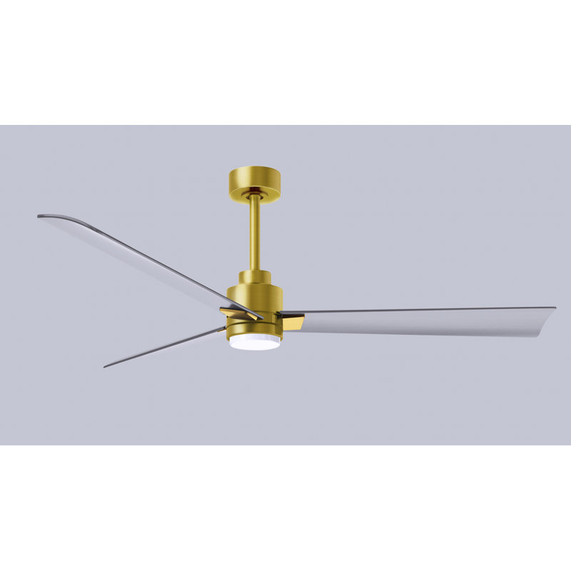 Ventilateur de plafond Alessandra, Nickel brossé, Laiton brossé, 56"
