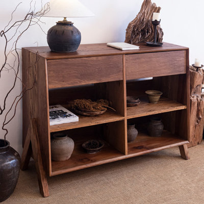 Wabi-sabi style display cabinet