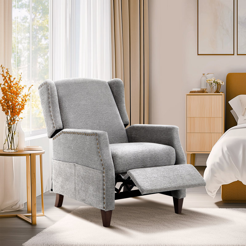 Fauteuil inclinable Kars, Chenille performance gris clair