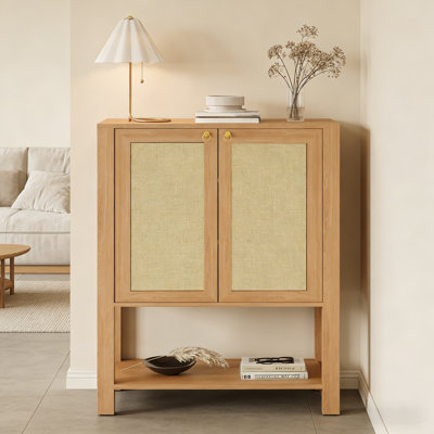 Entryway Rattan Shoe Cabinet
