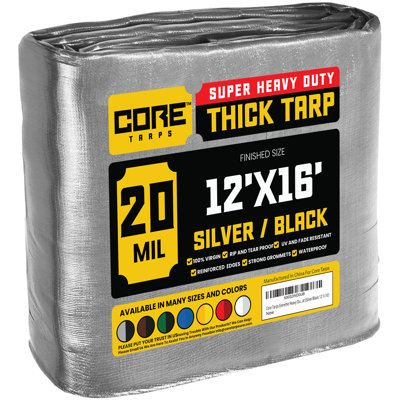 20 Mil Heavy Duty Polyethylene Tarp, Waterproof, UV Resistant
