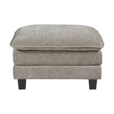 Modern Style Ottoman Chenille Fabric Upholstery Contemporary Living Room Furniture 1Pc Durable Plywood Plush Comfort