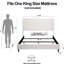 54" Headboard King Bed With Fine Textured Upholstery - Metal Construction For Bedroom, Box Spring Required, Easy Assembly Profiles Unusual Expositions