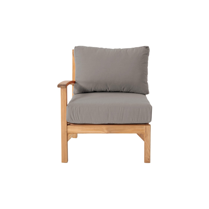 Fauteuil club d'extérieur en teck Huntington, Taupe