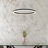 Tania 24-in Integrated LED Pendant Light Height Adjustable ETL Certified Circular Ring Chandelier