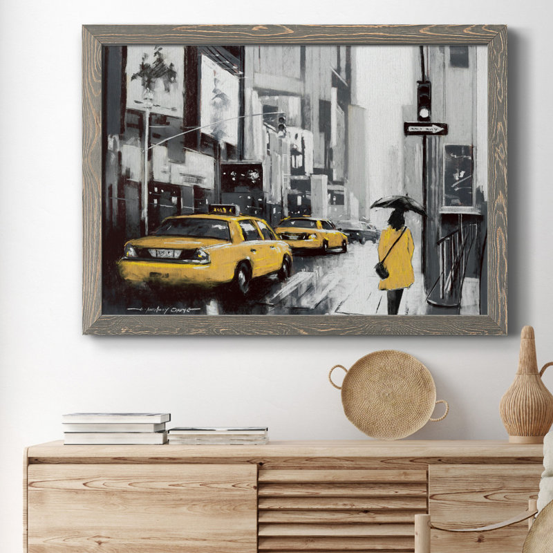New York City I - Cadre photo, reproduction d'art sur papier, H 37,5 po x l 27,5 po x P 1,5 po, Gris