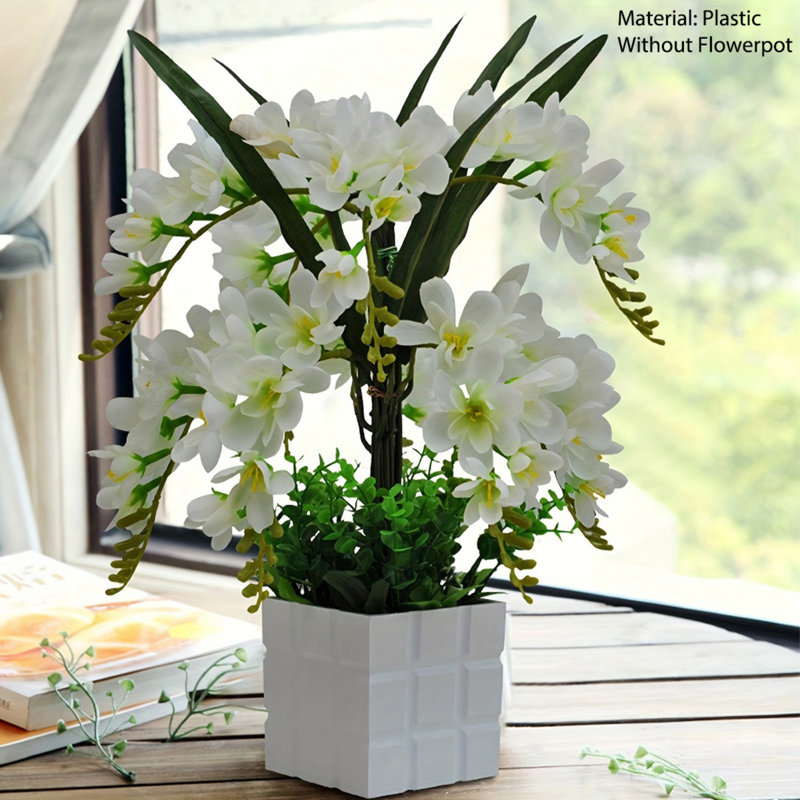 Arrangement de fleurs d'orchidées artificielles, Blanc