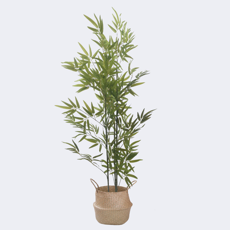 Pot en bambou artificiel, H 15,75 po x l 59,06 po x P 15,75 po