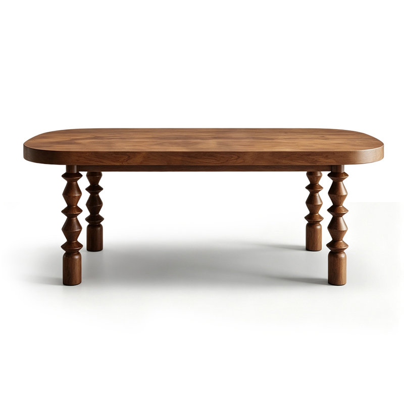 Brown Rectangular Solid Wood Dining Table, 29.53" H x 62.99" W x 31.5" D