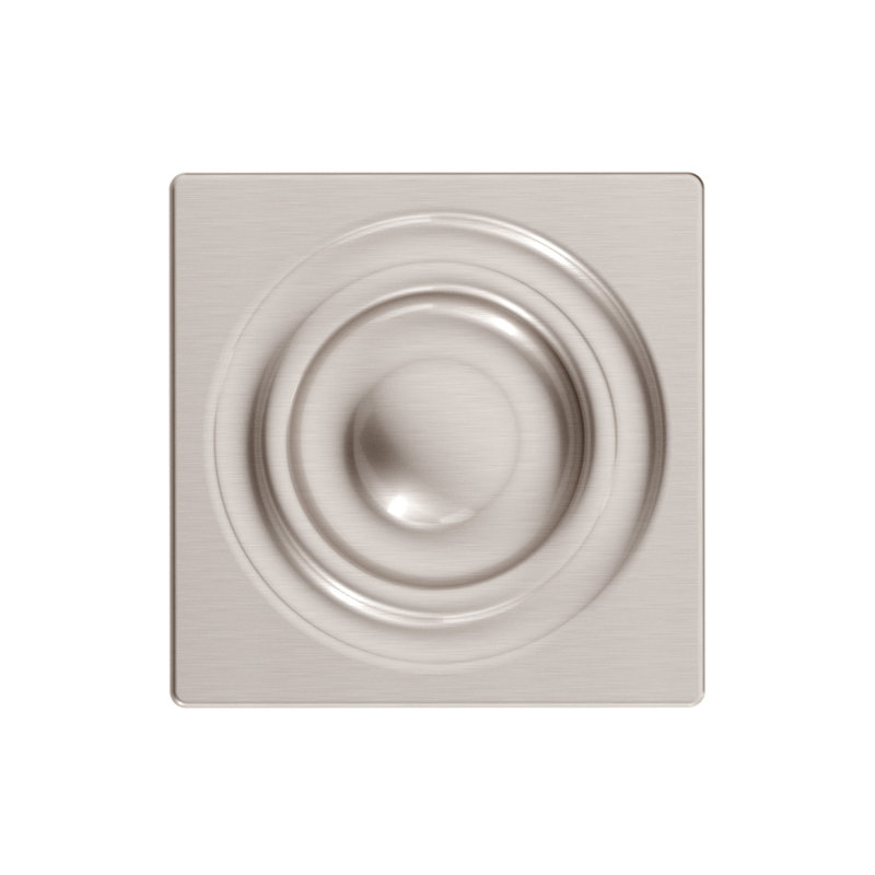 Bouton carré, Nickel brossé