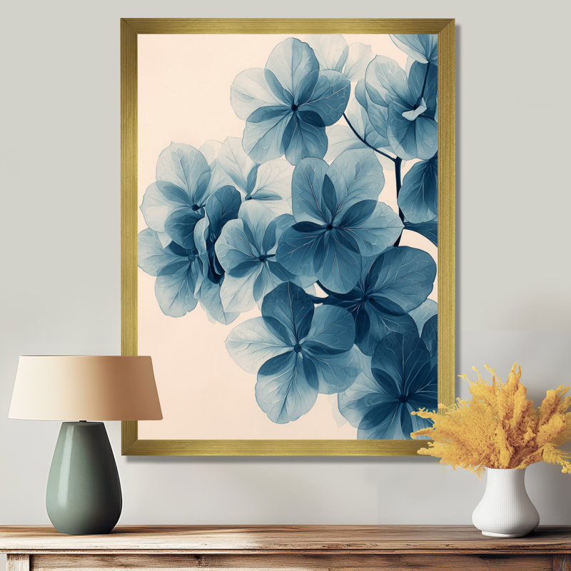 Kupfer - art mural floral, 44" H x 34" W, Reproduction encadrée d'une seule photo, Doré