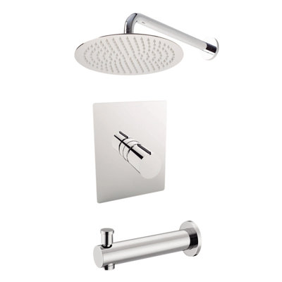Robinet de baignoire et douche à contrôle de volume à double fonction à détourner avec soupape et garniture Barcelona