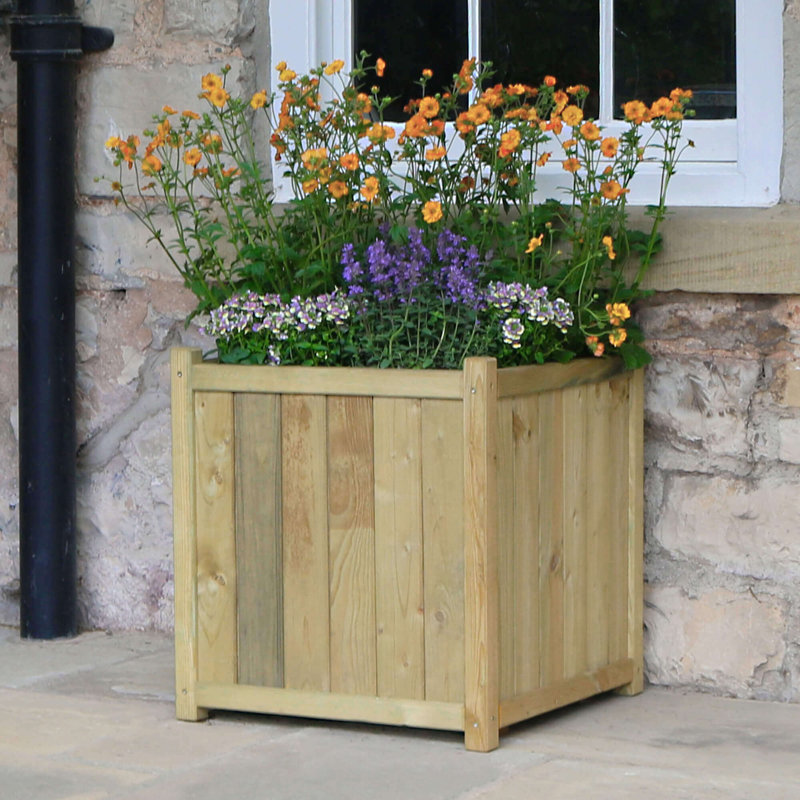 Randy Wood Planter Box, 52cm H x 47cm W x 47cm D